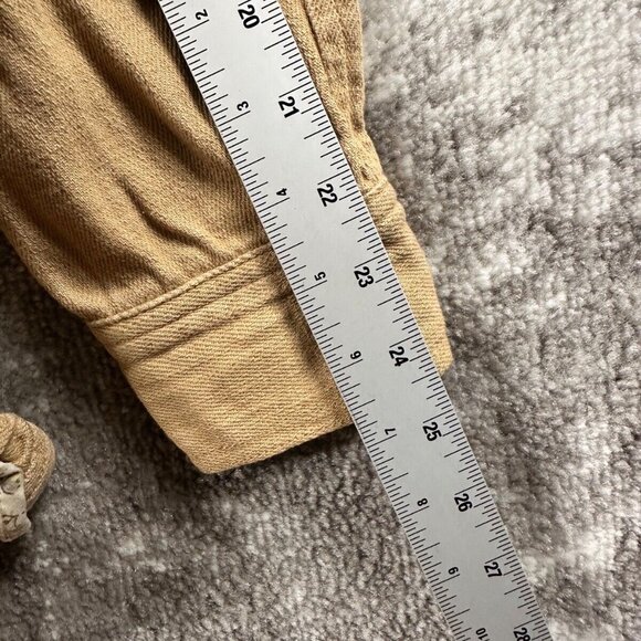 Free People Jacket Medium Womens Beige Canvas Hooded Cago Sweater - Picture 4 of 7